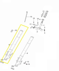 BAROSSA GV650 Ön Amortisör sağ