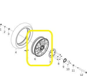 KOVE 800X Arka Jant Telli