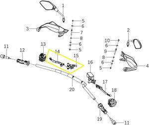 QJ FORTRESS250 Ön Fren Merkezi Üst Komple 