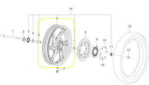 QJ SRK125S/SRK 125R Arka Çelik Jant