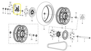 QJ SRT800X Arka Fren Bağlantı Braketi