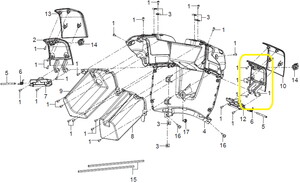 QJ ATR125 Ön torpido Komple sol