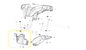 QJ FORTRESS350 Direksiyon Alt Plastiği  sağ