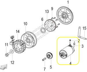 QJ VPS125/LTM125 Marş Motoru