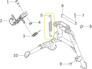 KOVE 510X/JAWA 500X Orta Sehpa Yayı