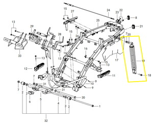 QJ LTM125/VPS125 Arka Amortİsör
