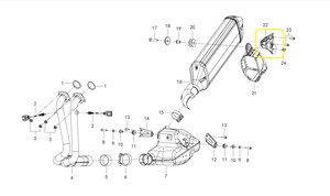QJ SRT800X Egzoz Bağlantı Braketi