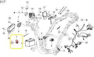 QJ VPS125/LTM125 Marş Rolesi