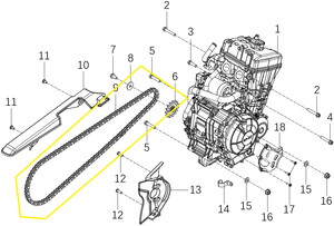 Arka Tekerlek Zinciri KMÇ 428/126 Bakla
