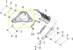 KOVE 125R/250R Motor Alt Koruma Plastiği sol