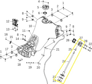 KOVE 800X Benzin Deposu  Şamandırası