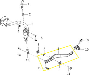KOVE 800X Arka Fren Pedalı 