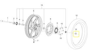 QJ SRK125R Ön Tekerlek Mesafe Burcu sol