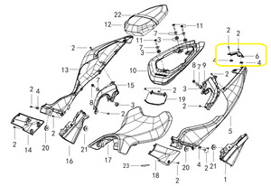 QJ SRK125S Arka Grenaj Orta Birlestirici Plastik