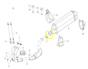 QJ SRT550X Egzoz Tüpü Bağlantı Burcu