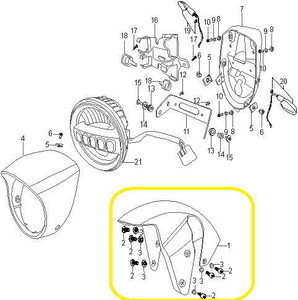 BAROSSA GV650 Ön Çamurluk siyah
