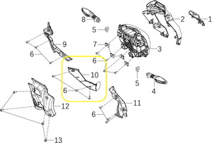 KOVE 125R/250R Ön Far Alt Muhafazası