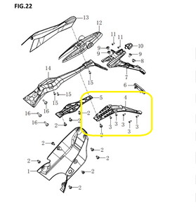 BAROSSA JEDI750 Arka Çamurluk Plaka