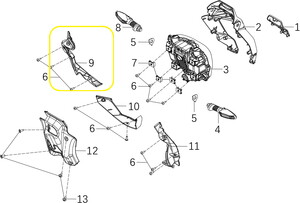 KOVE 125R/250R Ön Far Alt Muhafazası Plastiği sol