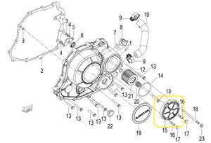 KOVE 800X Yağ Filtresi Kapağı