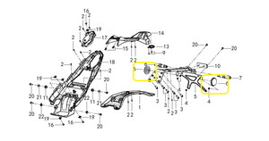 QJ SRK125S/LTM125 Arka Çamurluk Yan Reflektörü Tak
