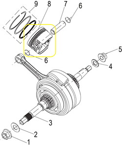 BAROSSA ADV125 Piston ve Sekman Set