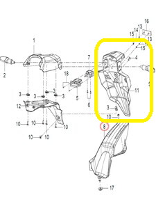  QJ TRX12 Arka Çamurluk