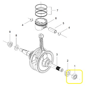 BAROSSA ADV125 Varyatör Somunu Ön