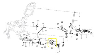 QJ SRV550ST Ön Basamağı Braketi sol