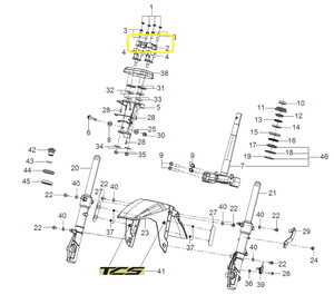 BAROSSA ADV125 Direksiyon Bağlantı Alt Braketi
