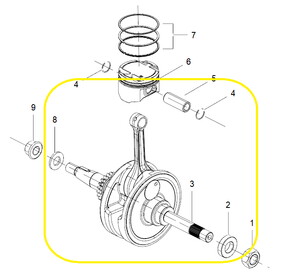 BAROSSA ADV125 Krank Komple