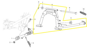 QJ VPS125/LTM125 Orta Sehpa
