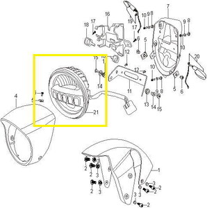 BAROSSA GV650 Ön Far