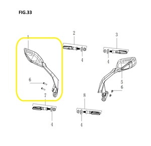 BAROSSA JEDI750 Ayna sol