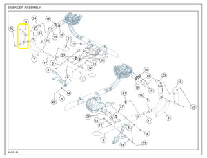 JAWA PERAK Egzoz Koruma Üst sol