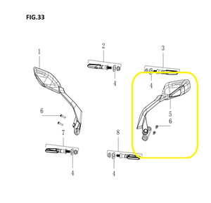 BAROSSA JEDI750 Ayna sağ