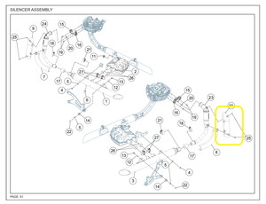 JAWA PERAK Egzoz Koruma Üst sağ