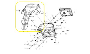 QJ FORTRESS350 Ön Siperlik Camı  Alt Muhafaza Plas