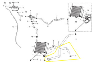 QJ FORTRESS350 Radyatör Hortumu Çıkış