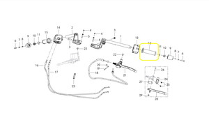 QJ SRK400RR/SRK125R Direksiyon Elciği sol