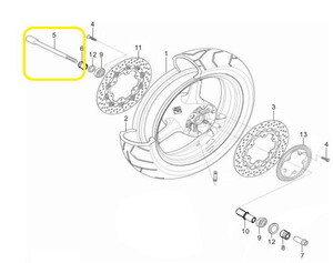 BAROSSA GV650 Ön Tekerlek Mili