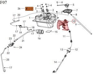  Qj ATR125 Benzin Pompası A16