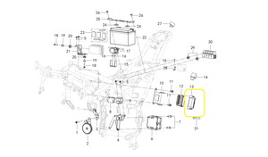 QJ SRK400RR Beyin/Ecü Bağlantı Plastiği
