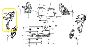 QJ SRT550X Şase Dekoru Kapağı Büyük  sağ