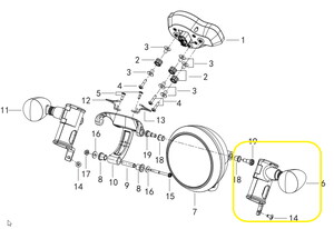 QJ SRV550ST Ön Sinyal sol