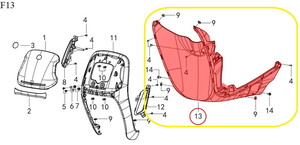 QJ VPS125 Motor Muhafaza Alt
