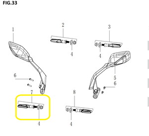 BAROSSA JEDI750 Ön Sinyal sağ