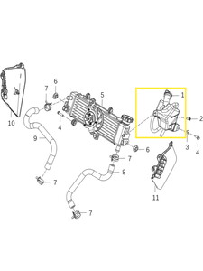 KOVE 125R/250R Radyatör Su Deposu