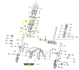 BAROSSA ADV125 Direksiyon Orta Braketi