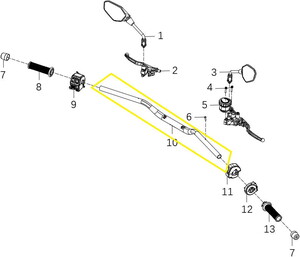 KOVE 125R Direksiyon/Gidon